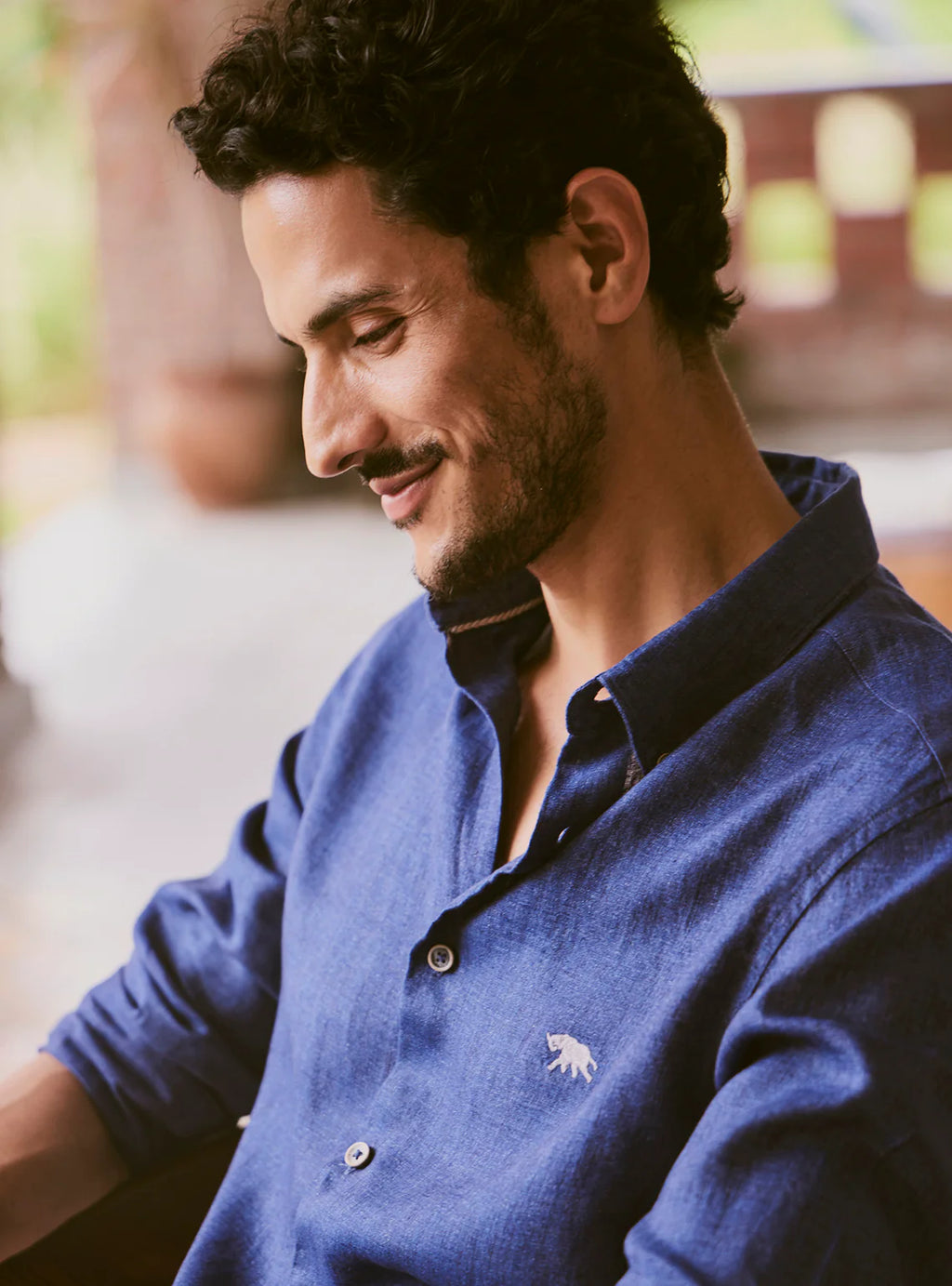 Liberty Navy Linen Shirt