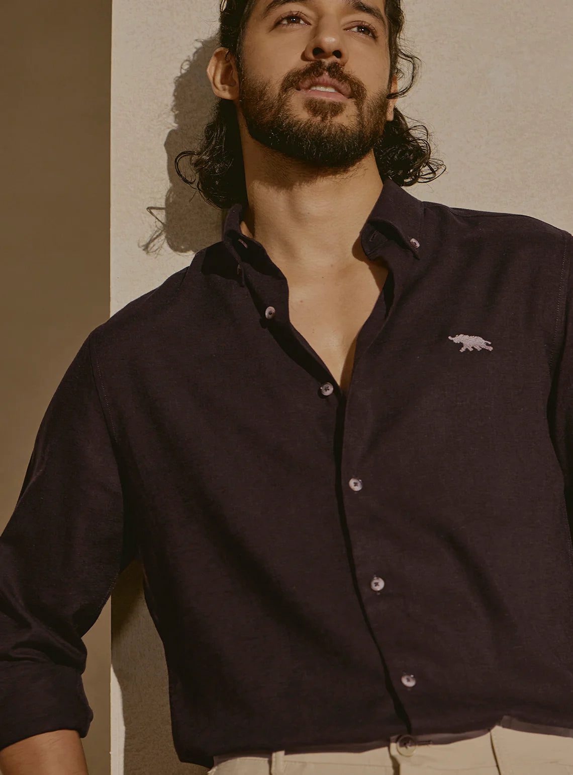 Deep Black Linen Shirt