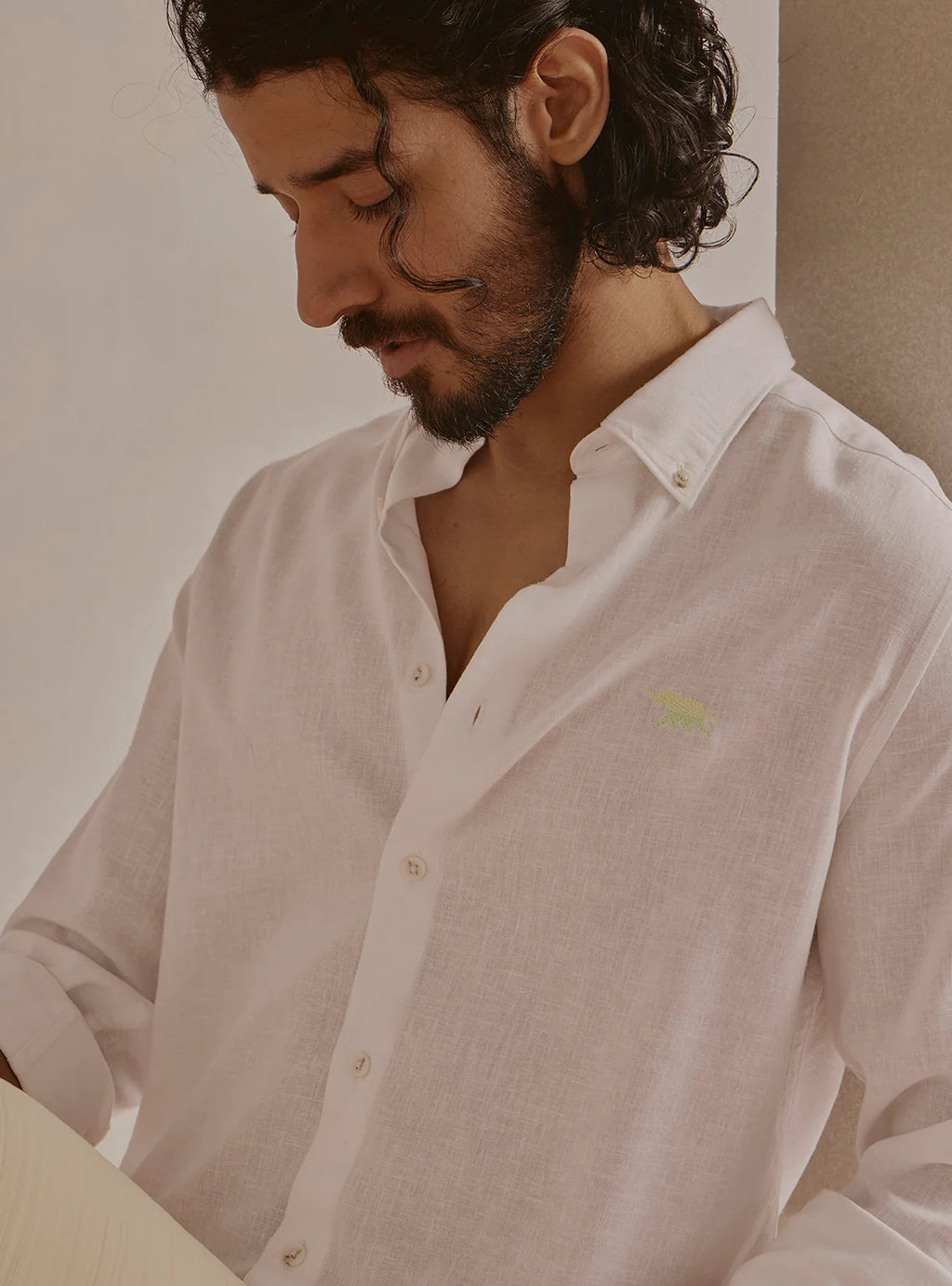 Cloud White Linen Shirt