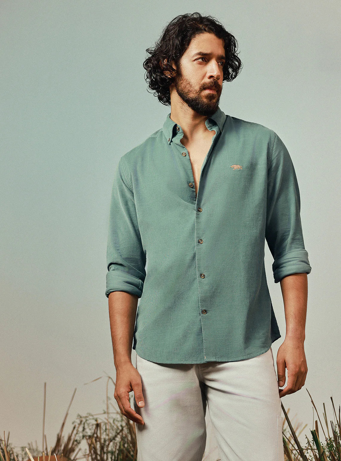Pine Green Corduroy Shirt
