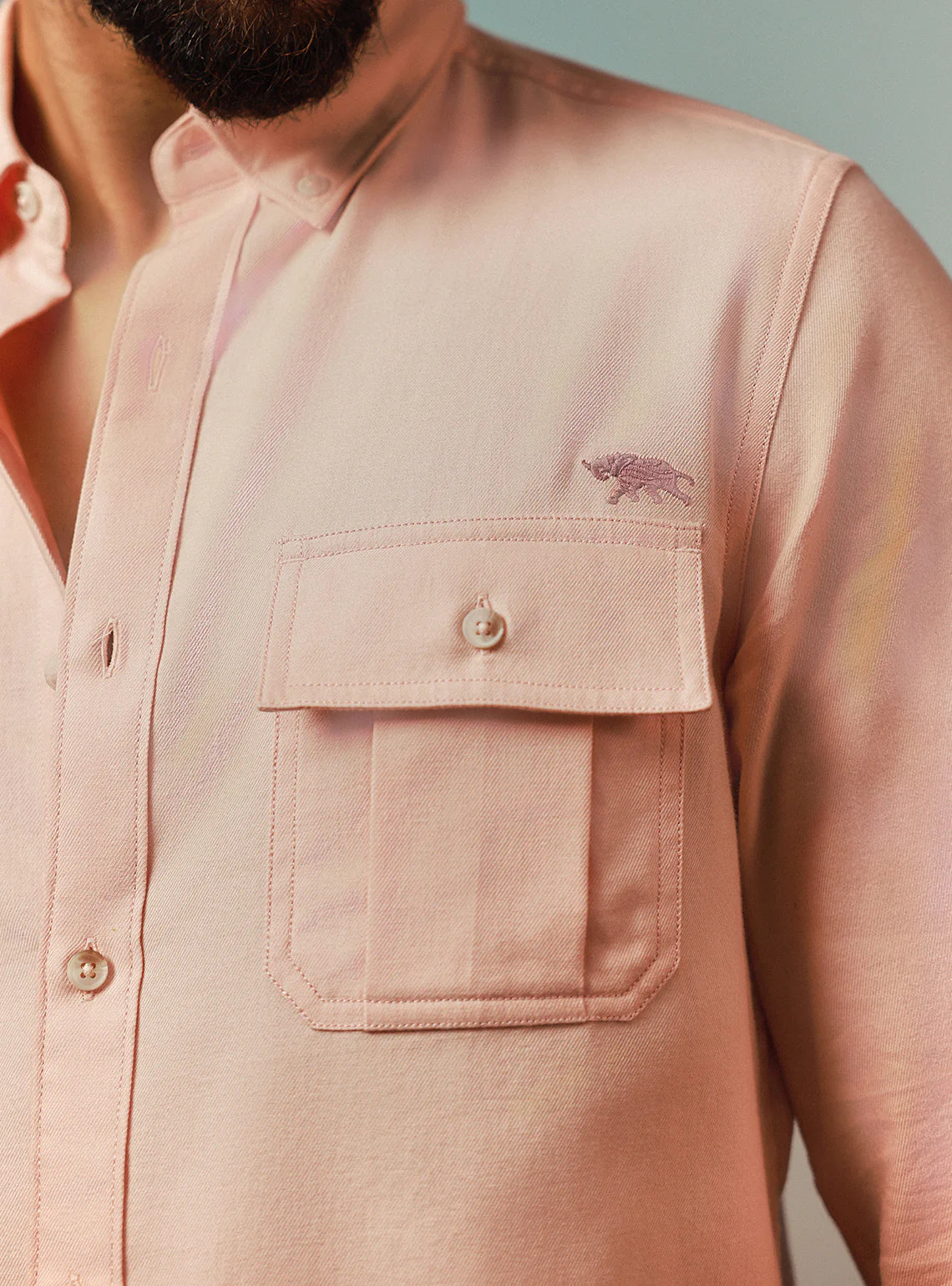 Wilderness Green Cotton Twill Shirt