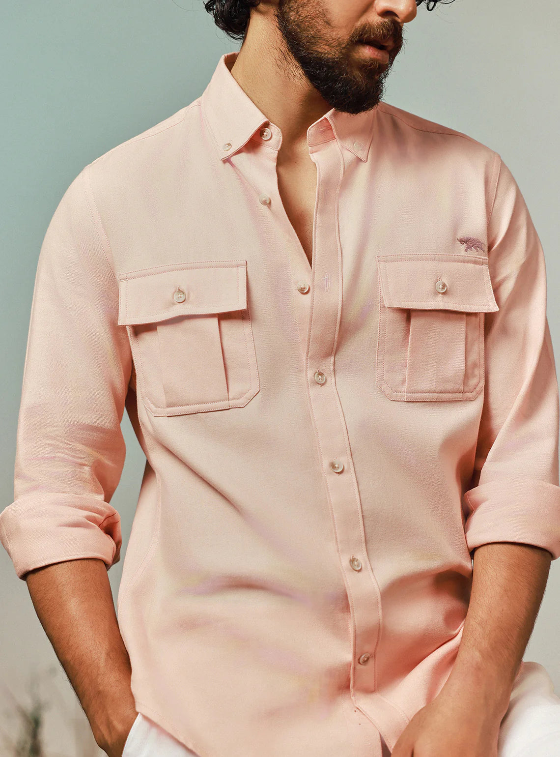 Wilderness Green Cotton Twill Shirt